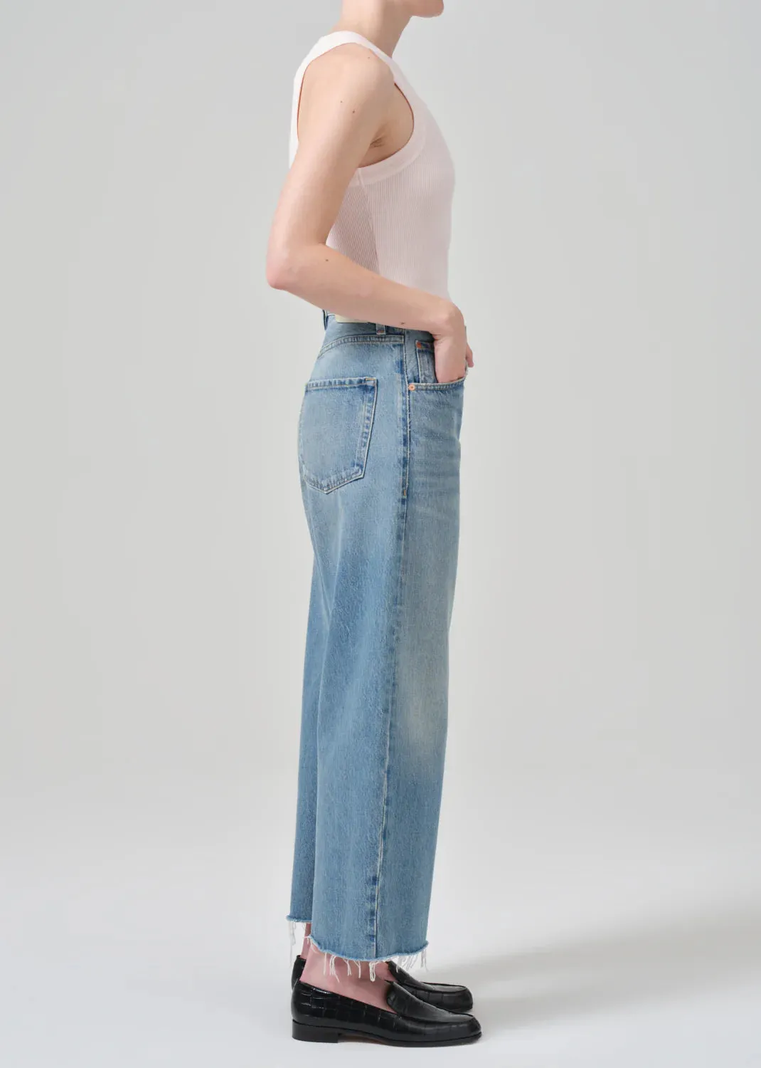 Weekend Comfort Ayla Raw Hem Crop