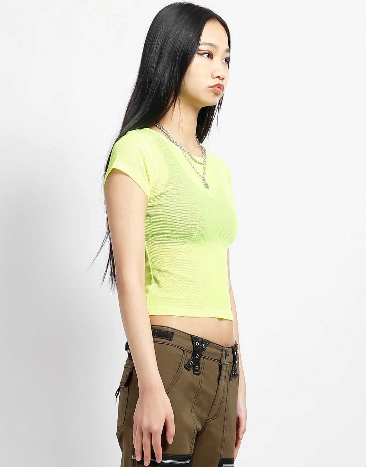 Friction Resistant Edges SnagResistant BABY TEE FISHNET LIME