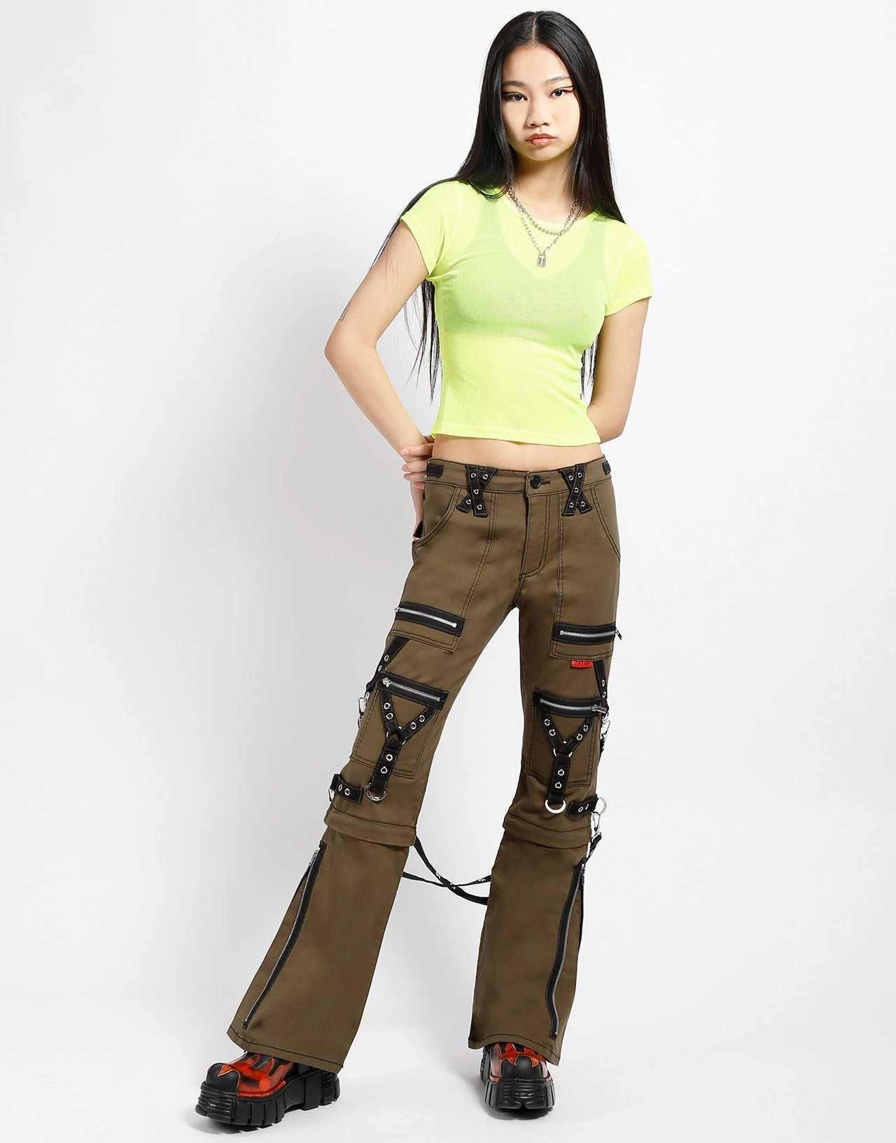 BABY TEE FISHNET LIME Stretch Weave Construction ZeroWastePattern