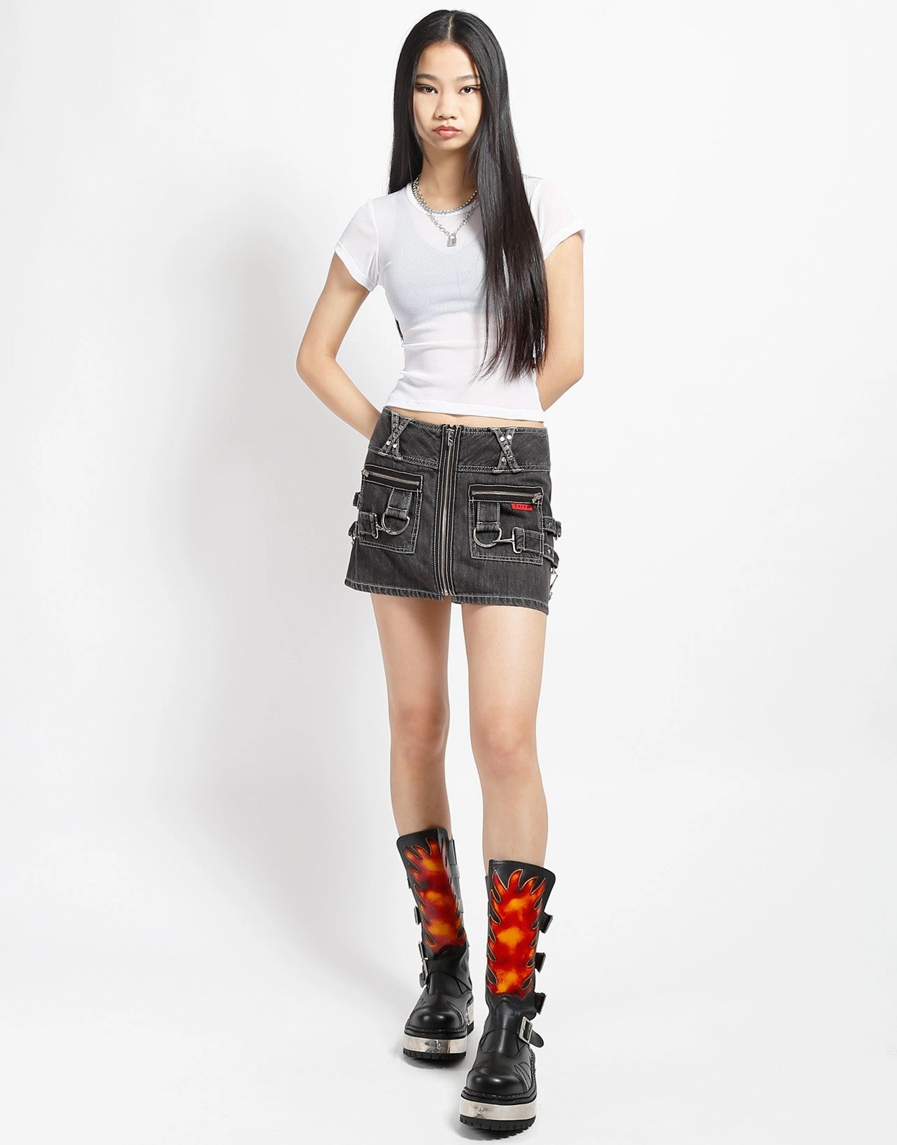 QuickDry BABY TEE FISHNET WHITE