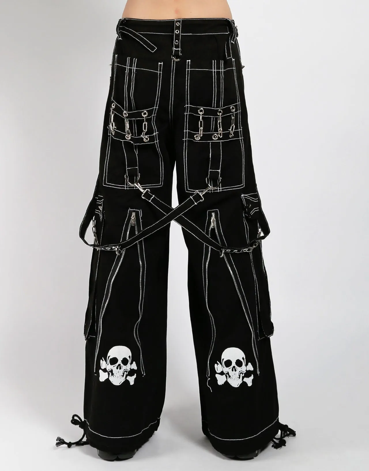 BACK UP SKULL PANT WHITE SKULL Light Shape
