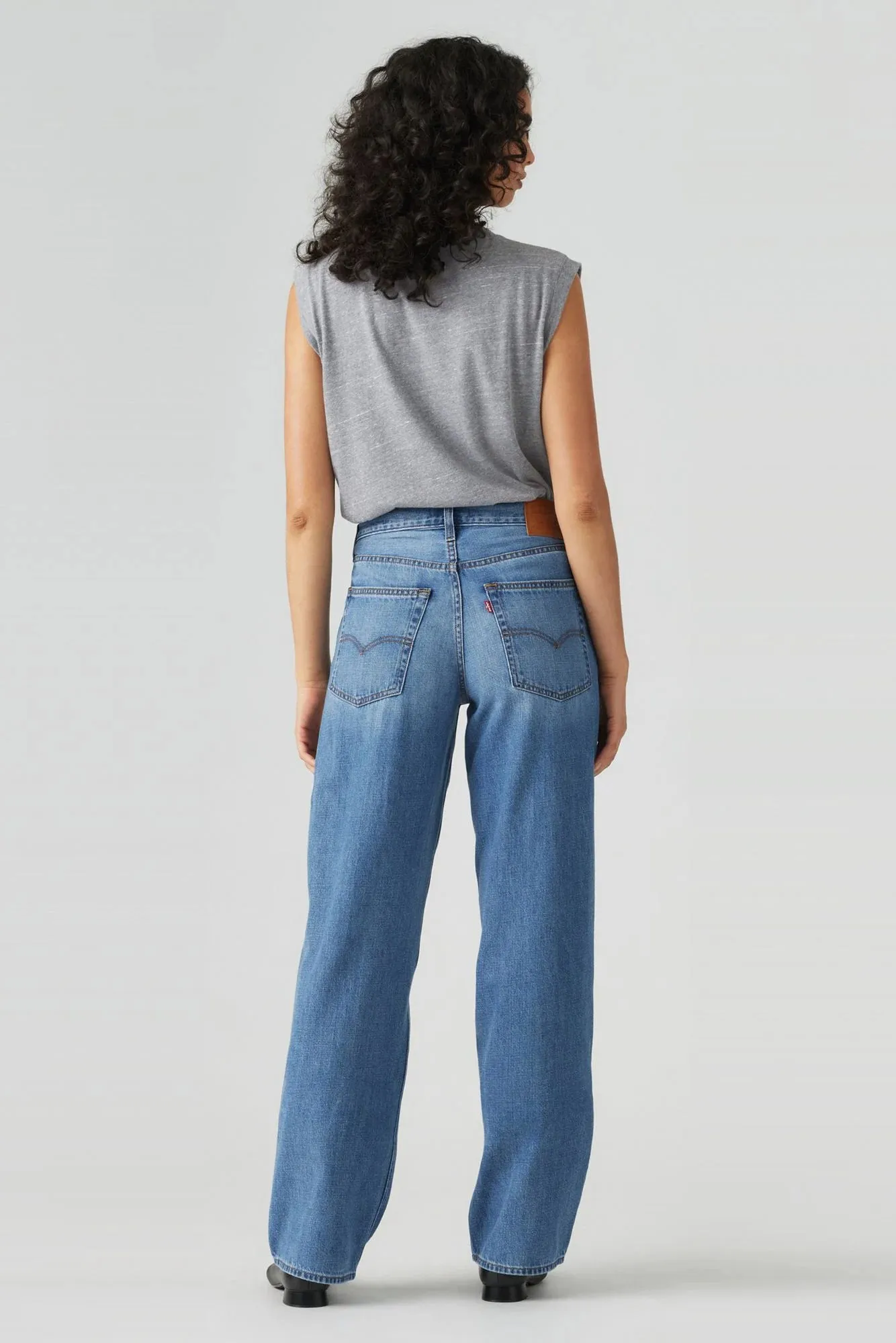 Sweat Wicking Lining ElasticWaistband Baggy Dad Jean