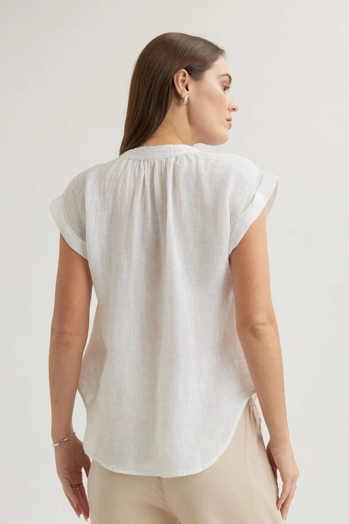 Stretch Fit Cap Sleeve Pullover