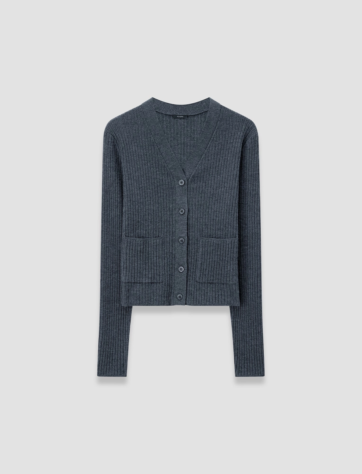 Merino Rib Knit Cardigan Versatile Comforted
