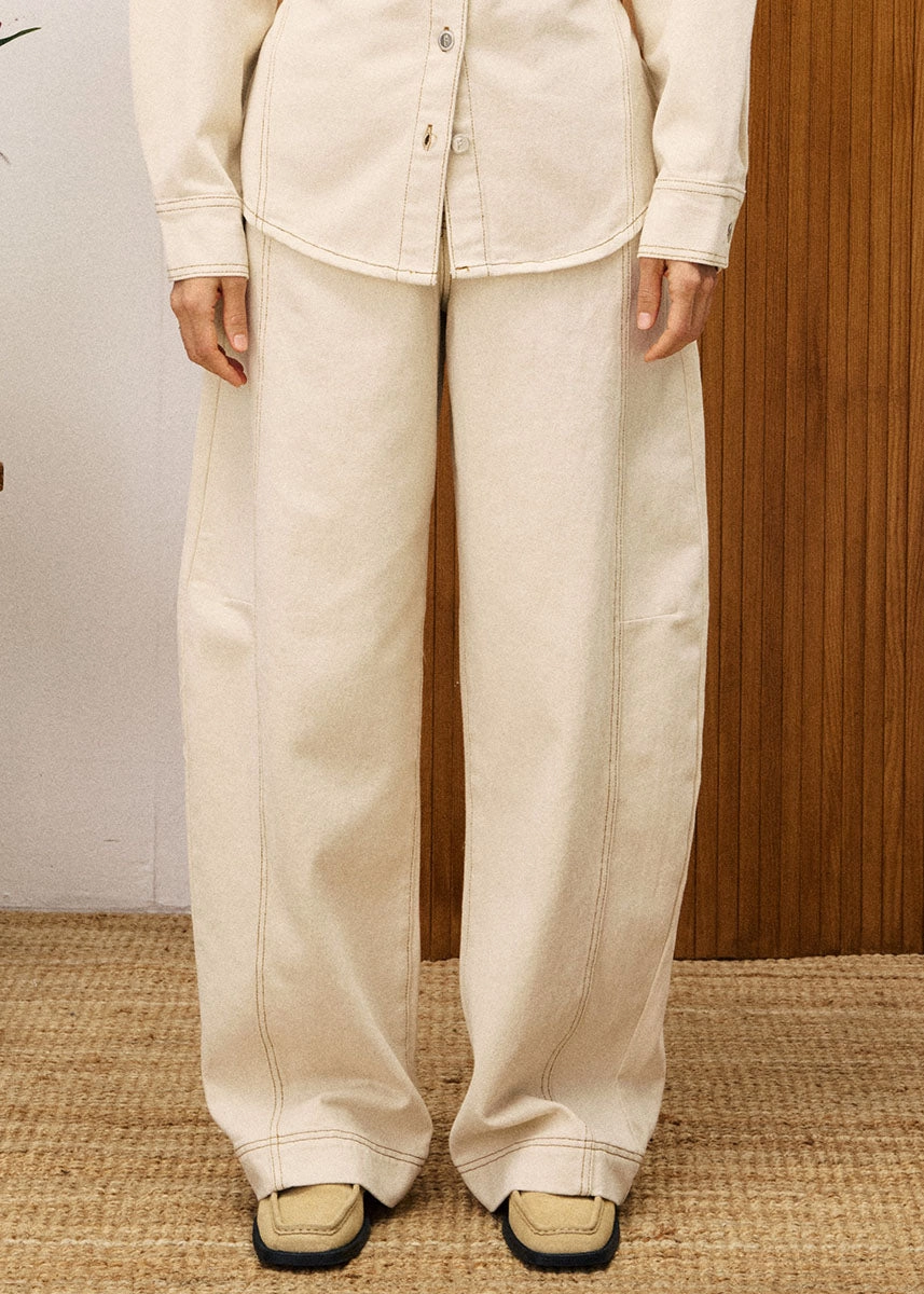Bancha Pant - Creme Flex Fit Design pilling resistant