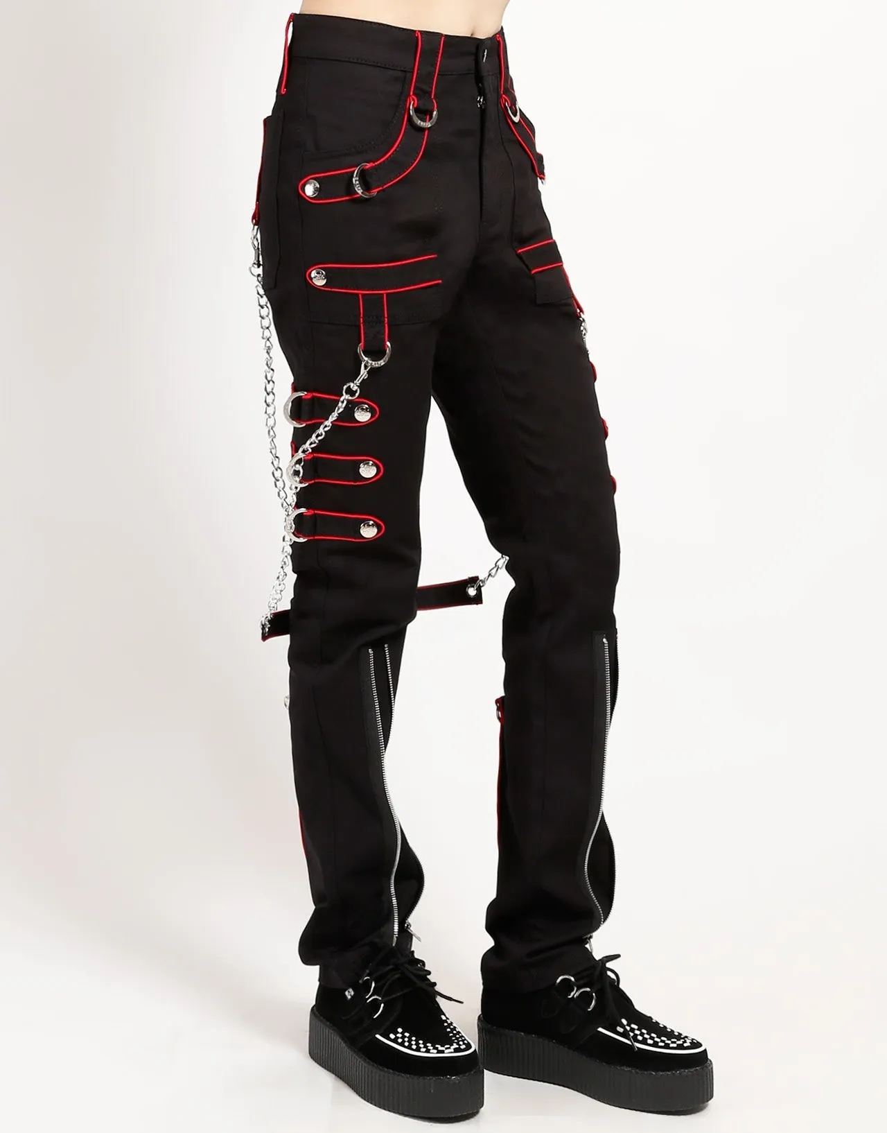 tailored look Layering Essential BAND PANT RED