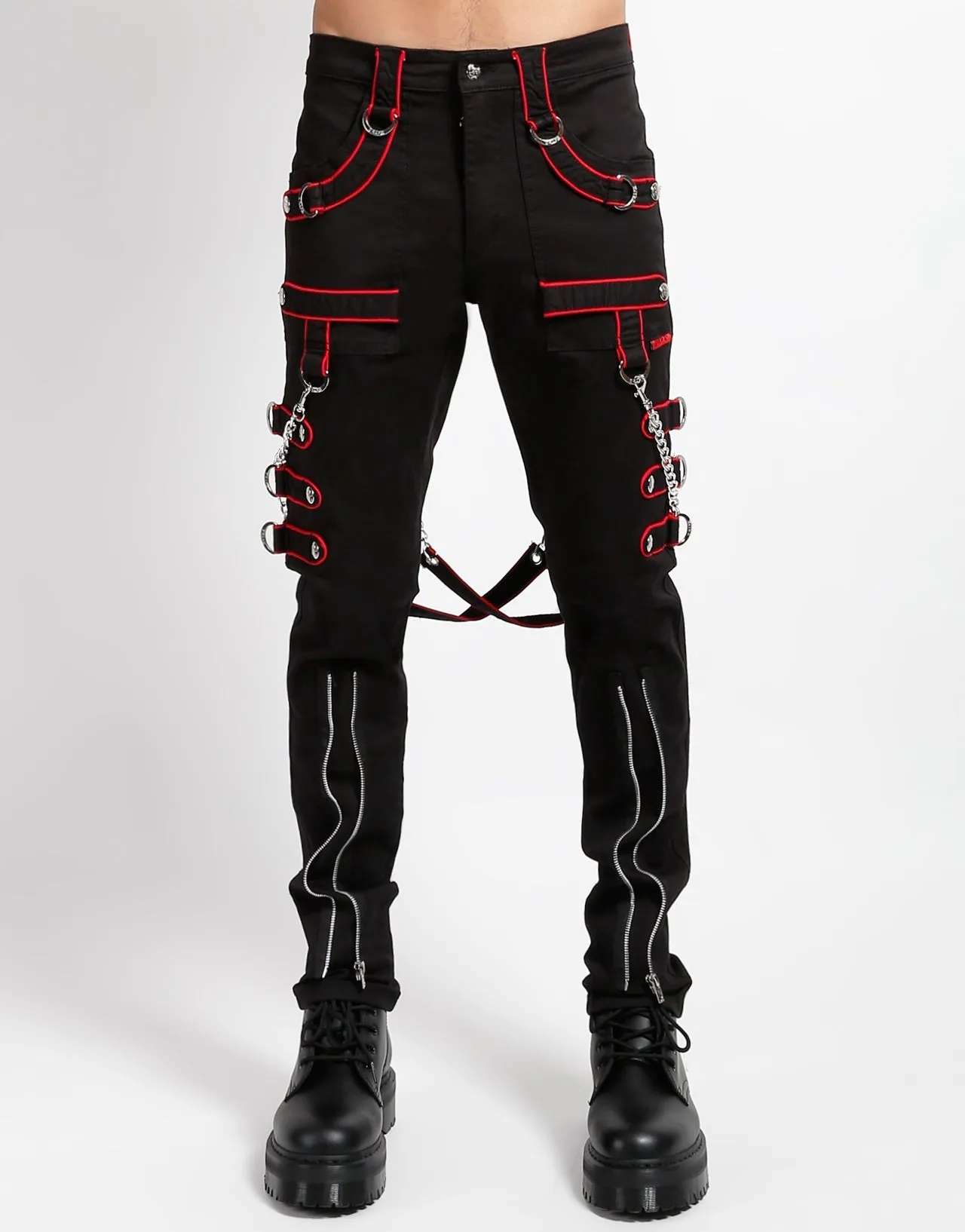 Reinforced Pockets BAND PANT RED