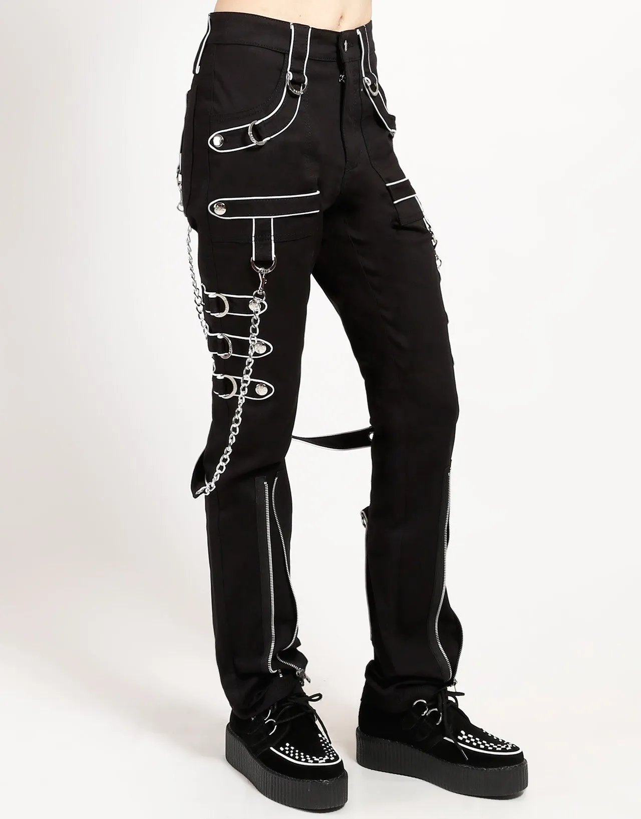 Flexible Performance Wear Classic Design BAND PANT WHITE