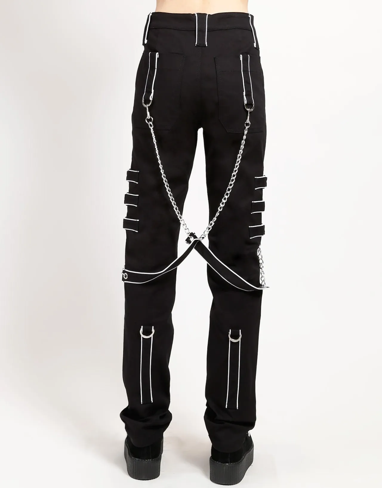 BAND PANT WHITE Casual Stretch Wear Rest Easy