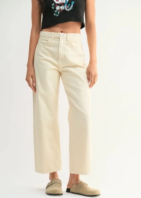 Simple and Cozy Urban Cool Barrel Jean Twist - Cloud