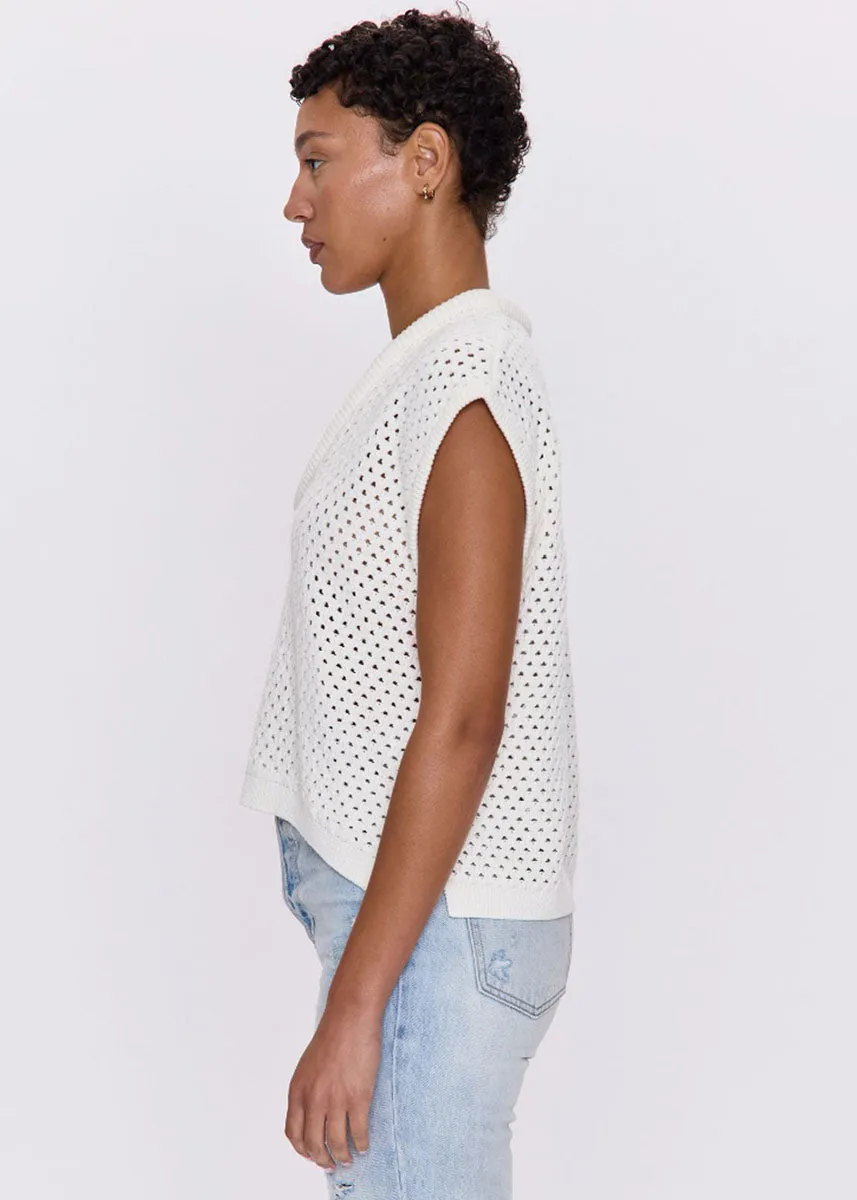Beck Open Knit Cropped Sweater - Le Blanc Layered Wear
