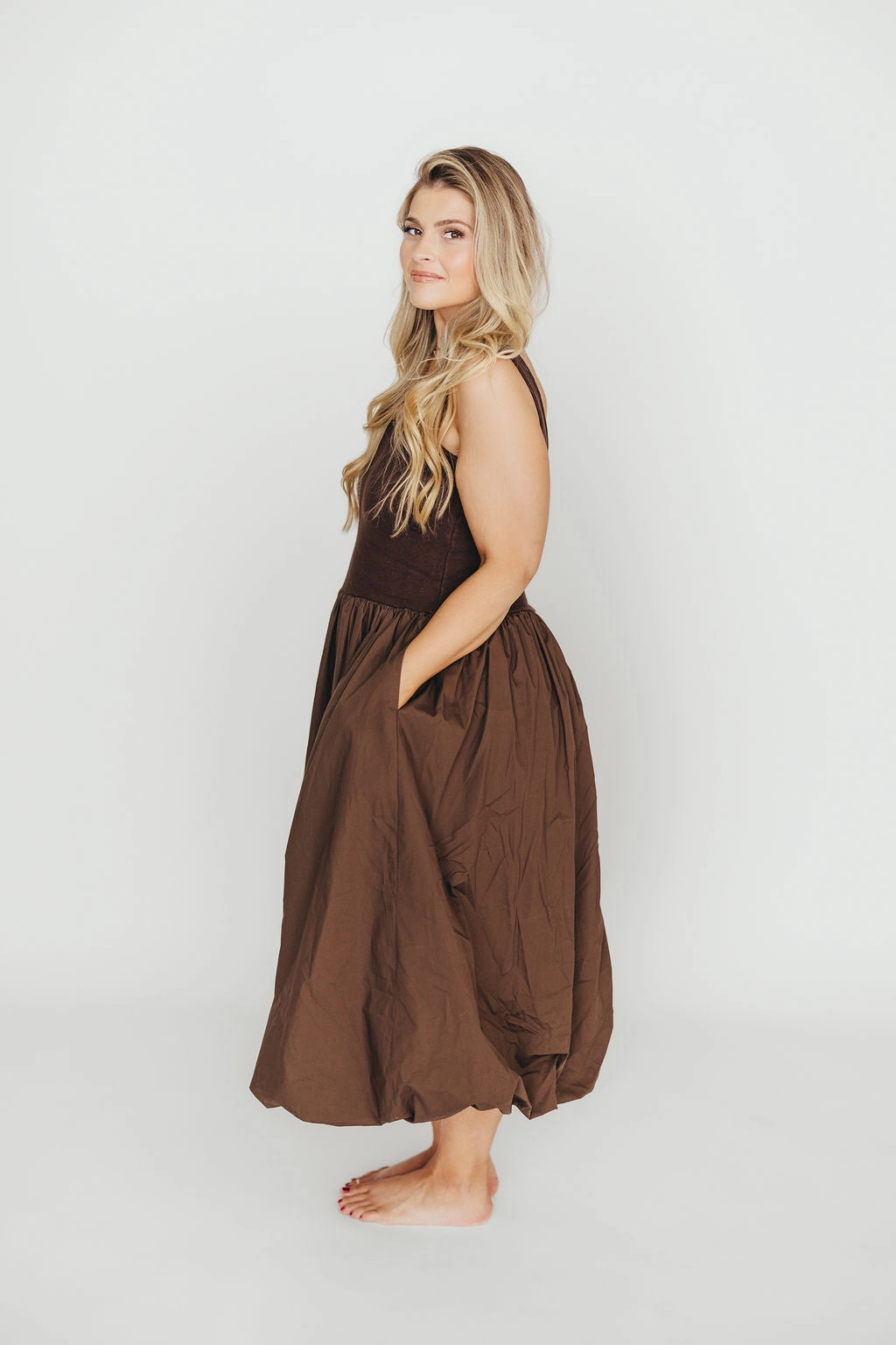 Betty Midi Dress in Brown *Final-Sale* animal-print Classic Motion