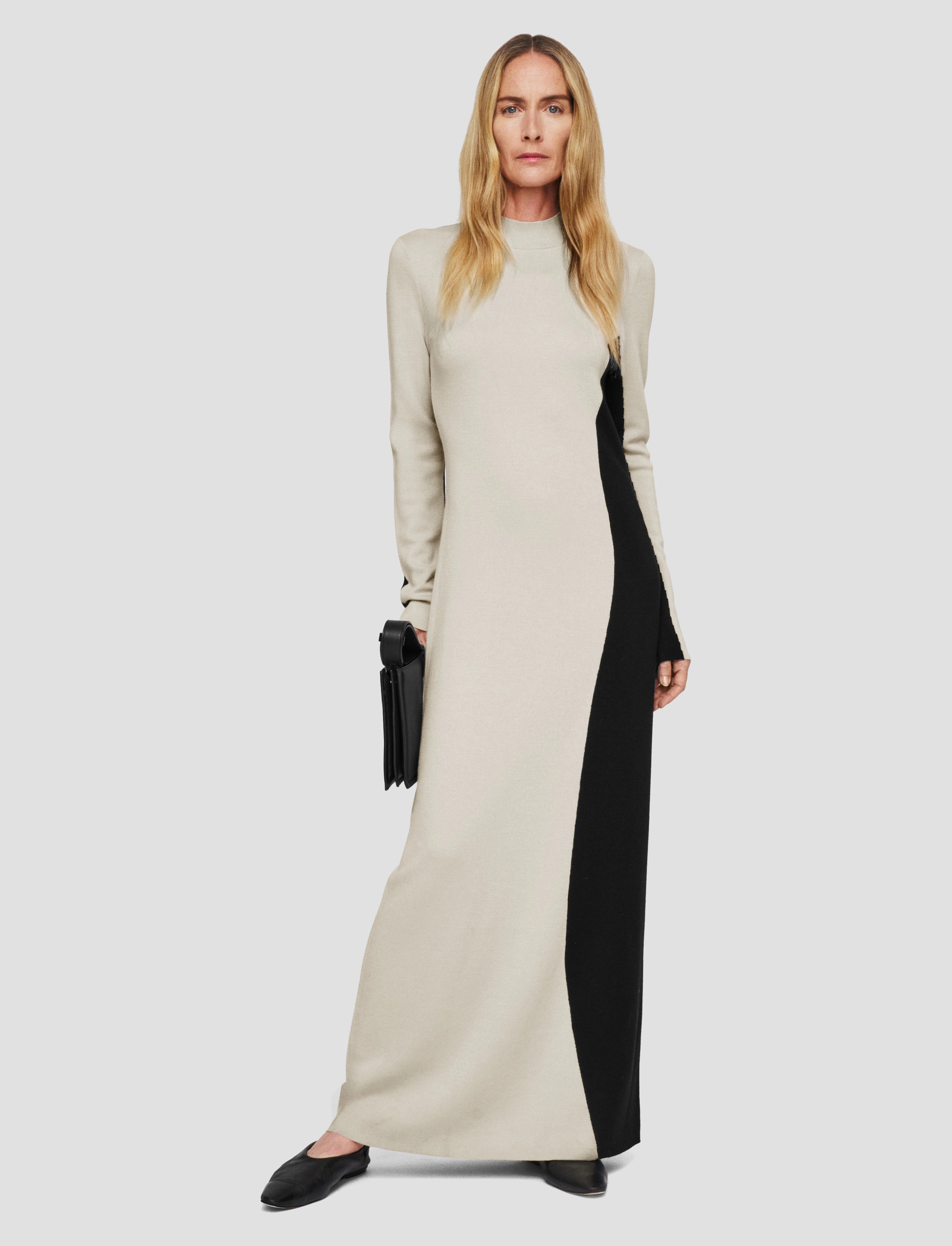 Non Restrictive Relax Daily Bi-Colour Knit Dress