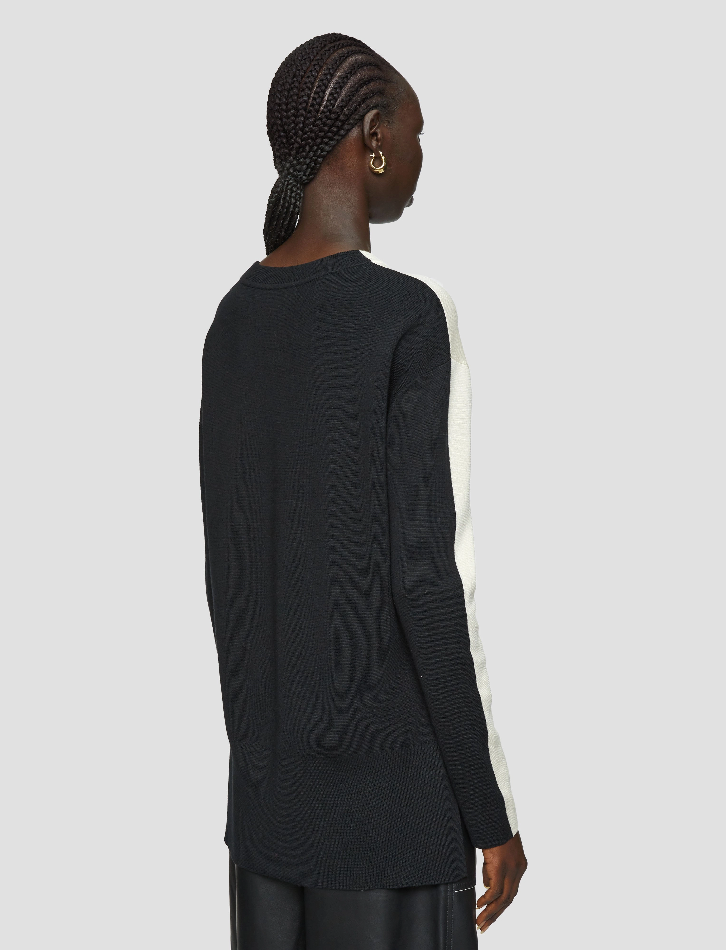 Bi-Colour Knit Jumper Travel Casual Wear