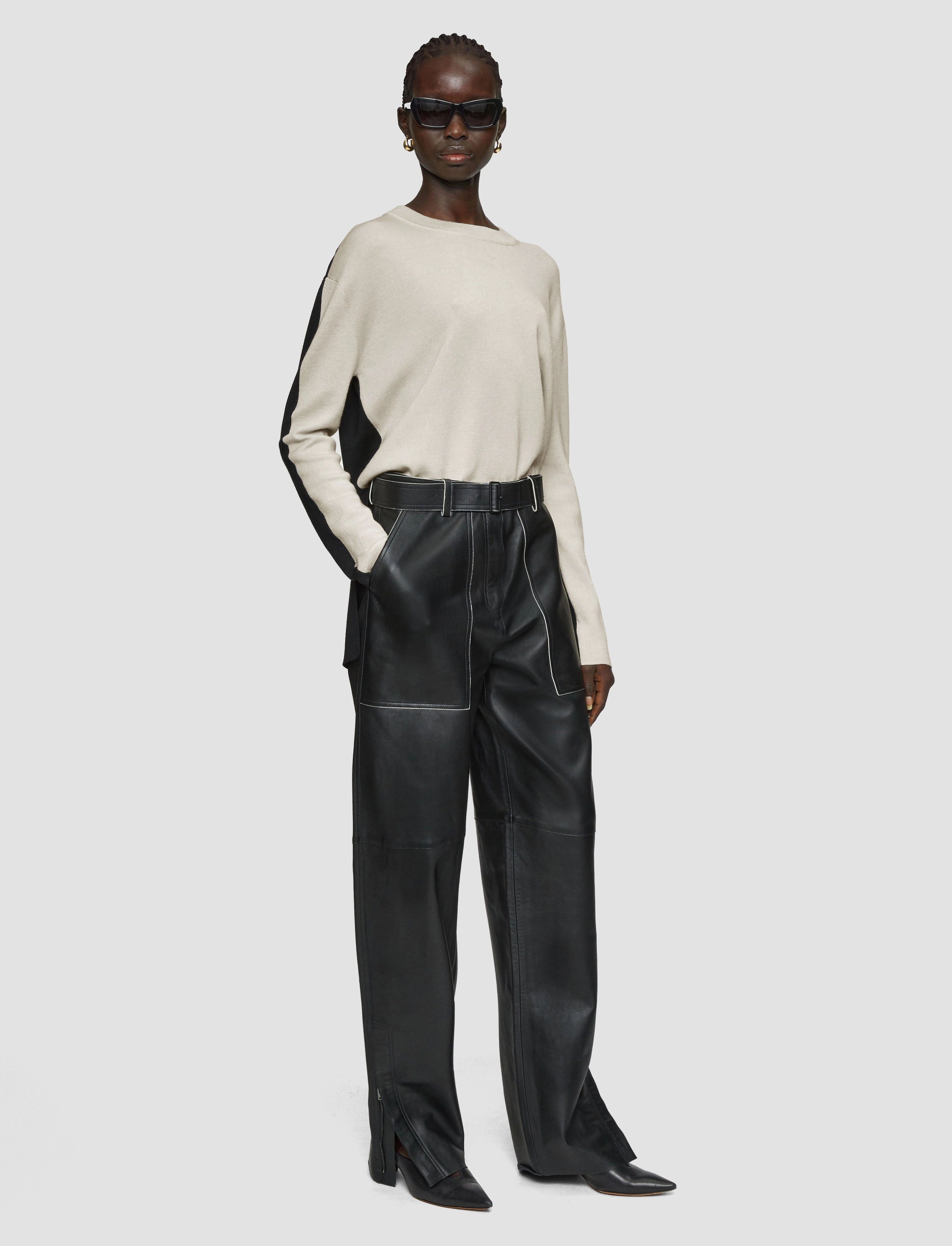 Bi-Colour Knit Jumper Workday Fit