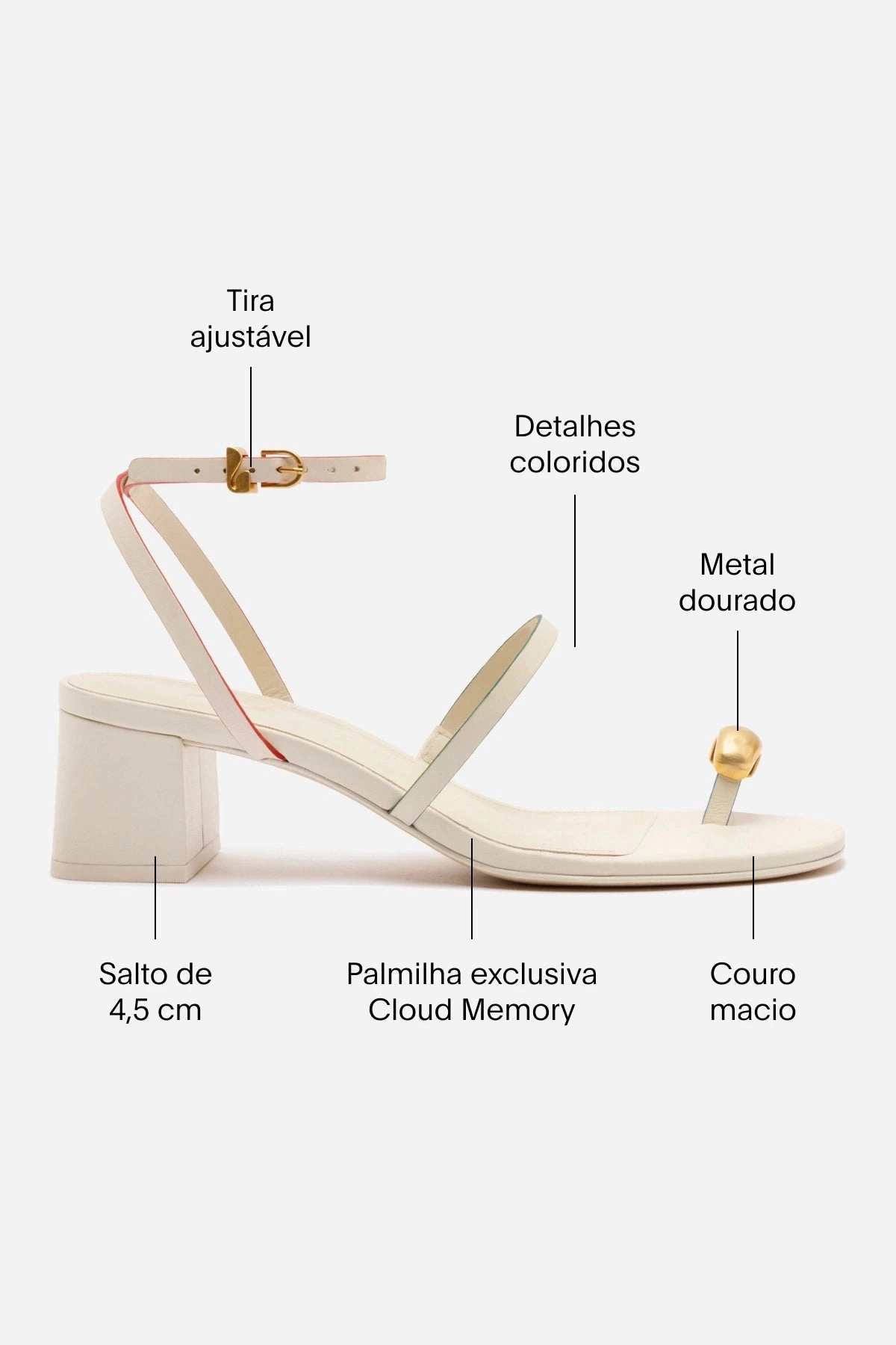 Easy To Clean Biarritz Block In Ivory Leather