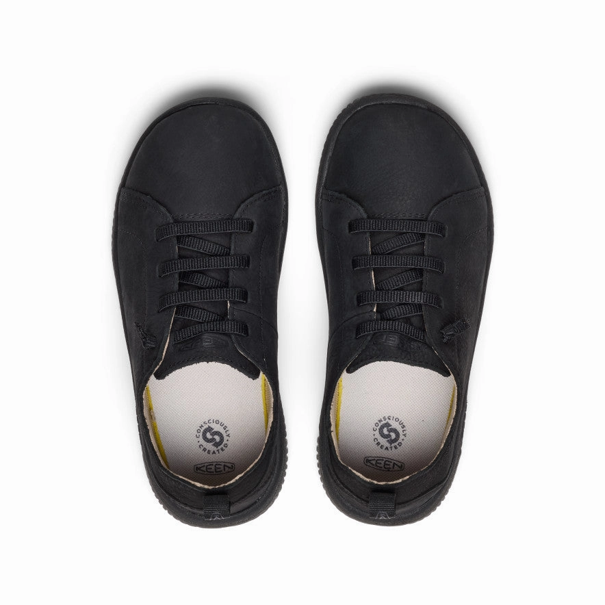 Weather Friendly All weather Big Kids' KNX Leather Sneaker  |  Triple Black