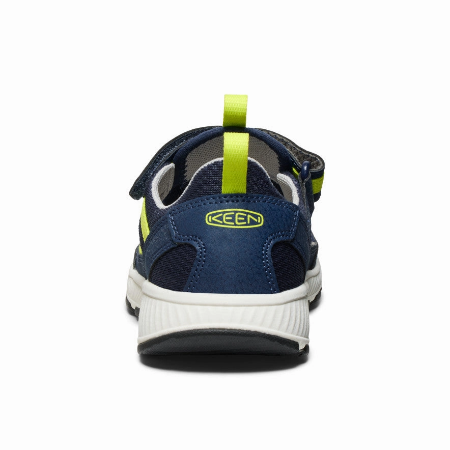 Bead Edge Grip Safe Big Kids' Motozoa Sandal  |  Naval Academy/Evening Primrose