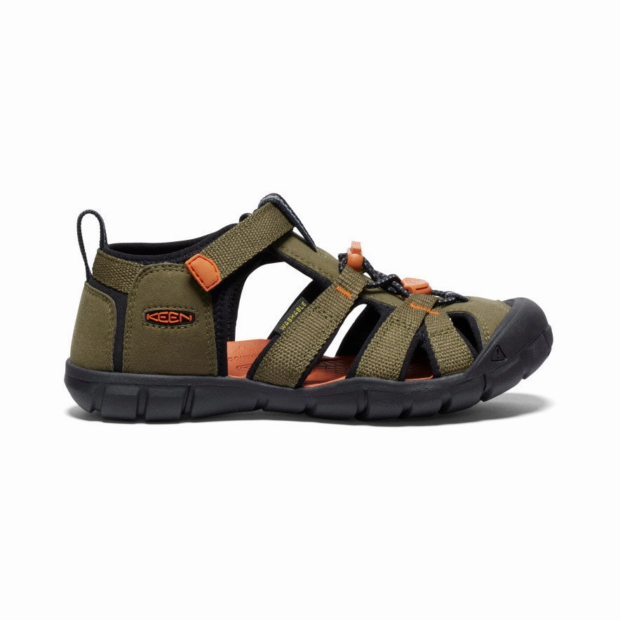 Big Kids' Seacamp II CNX  |  Dark Olive/Gold Flame Light Outdoor Shoes