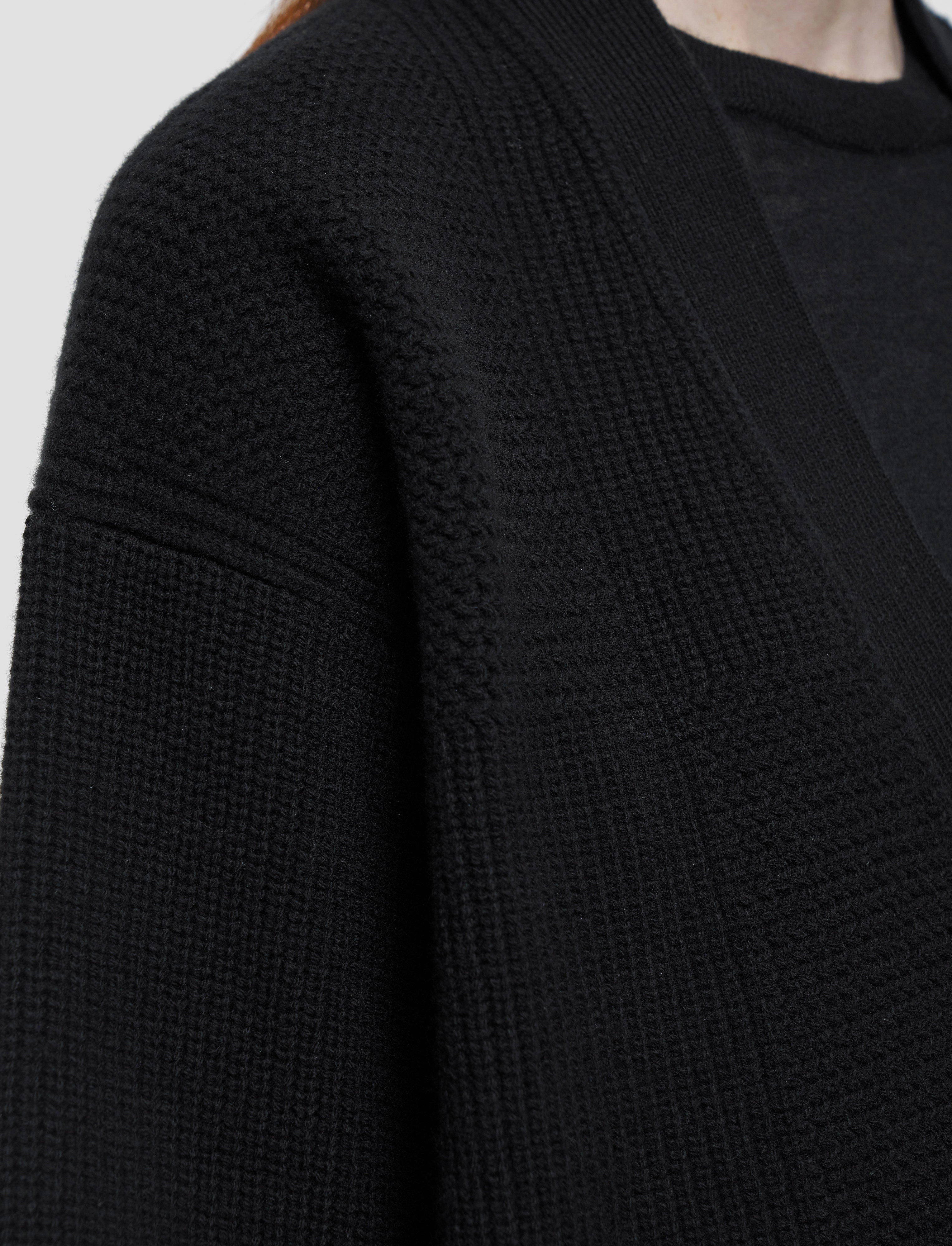 WideRibbed Texture Functional Style Soft Wool Cardigan