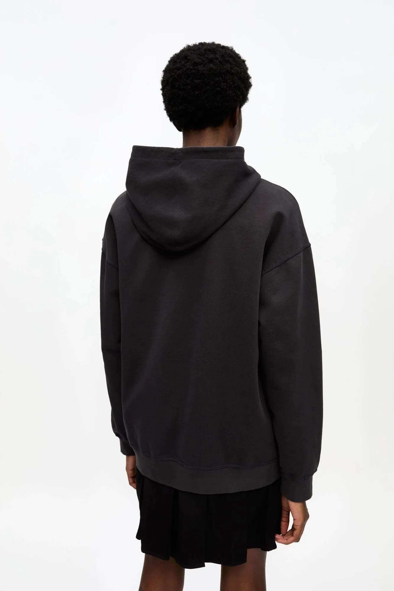 Black Isoli Cherries Oversized Hoodie Soft Knit Layer Sleek Wear