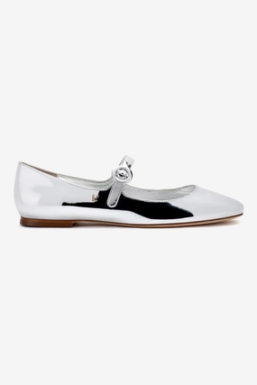 Soft Sole Shoes Blair Ballet Flat In Silver Specchio