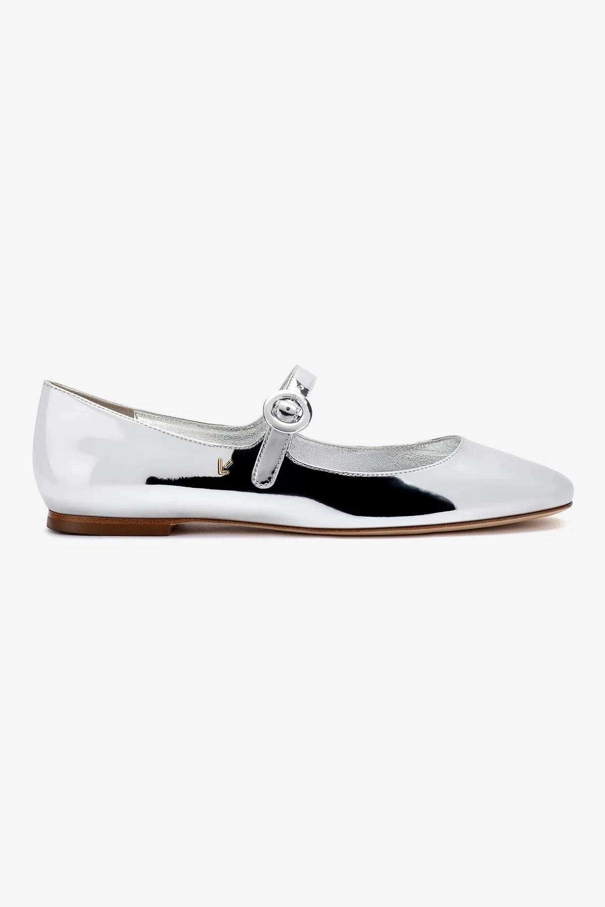Soft Sole Shoes Blair Ballet Flat In Silver Specchio