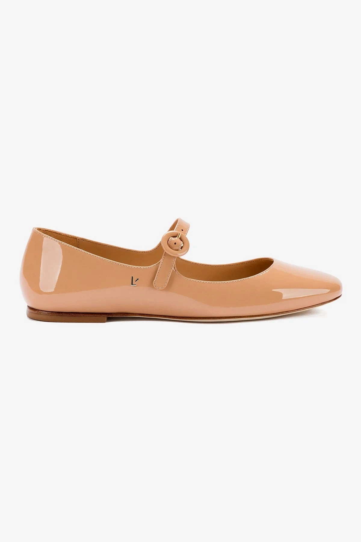 Blair Ballet Flat In Tan Patent Leather Classic Footwear Fish Glow