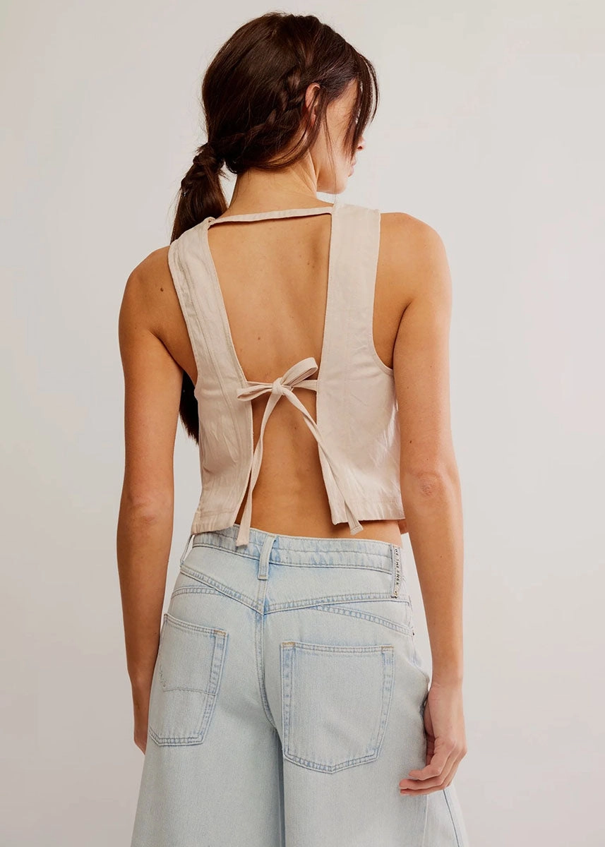 DualLayer Weave Blake Vest - Sand Dollar