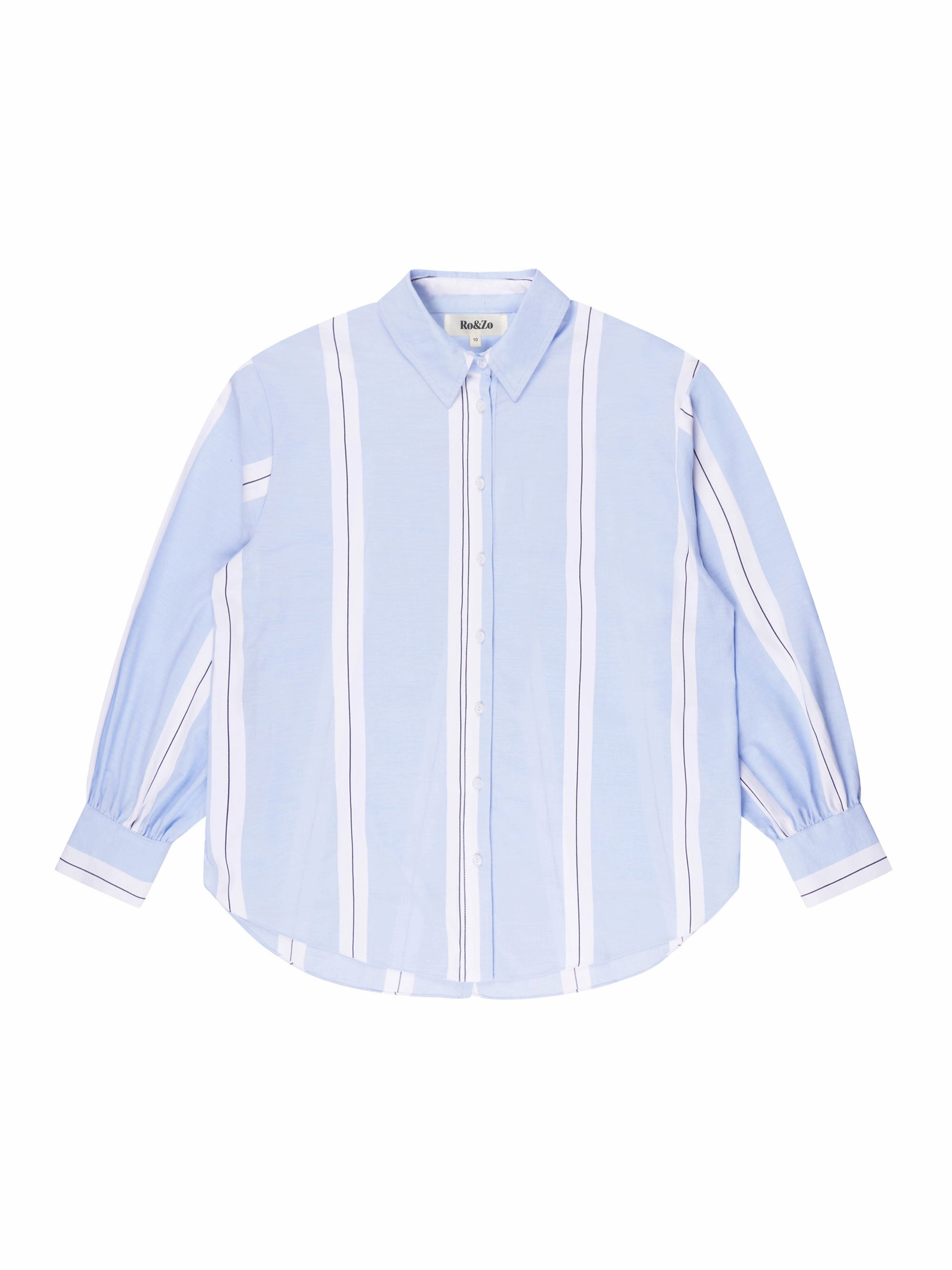 Basic Dress AllDayComfort Blue Striped Cotton Shirt