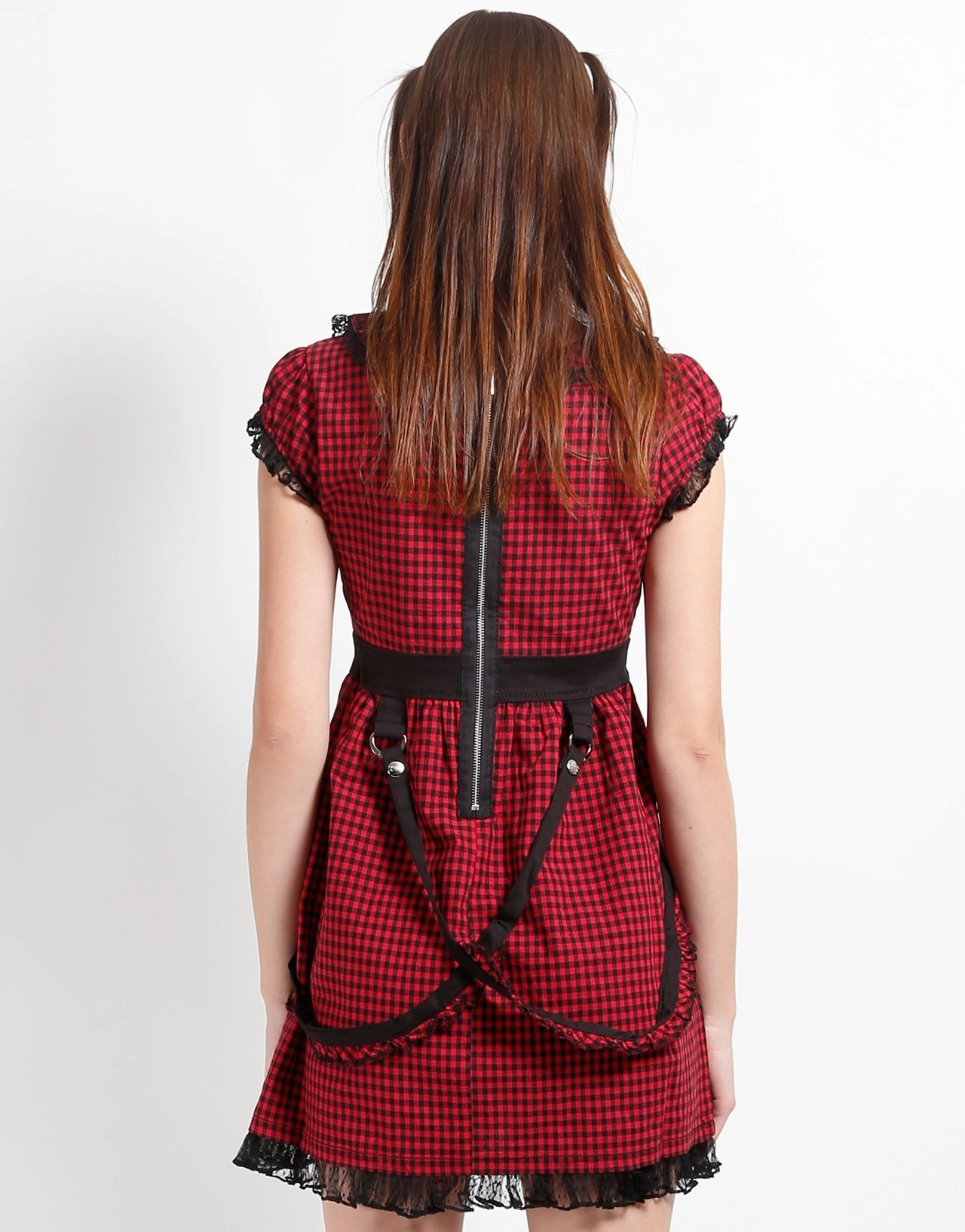 DoubleNeedle Stitching BO PEEP DRESS RED