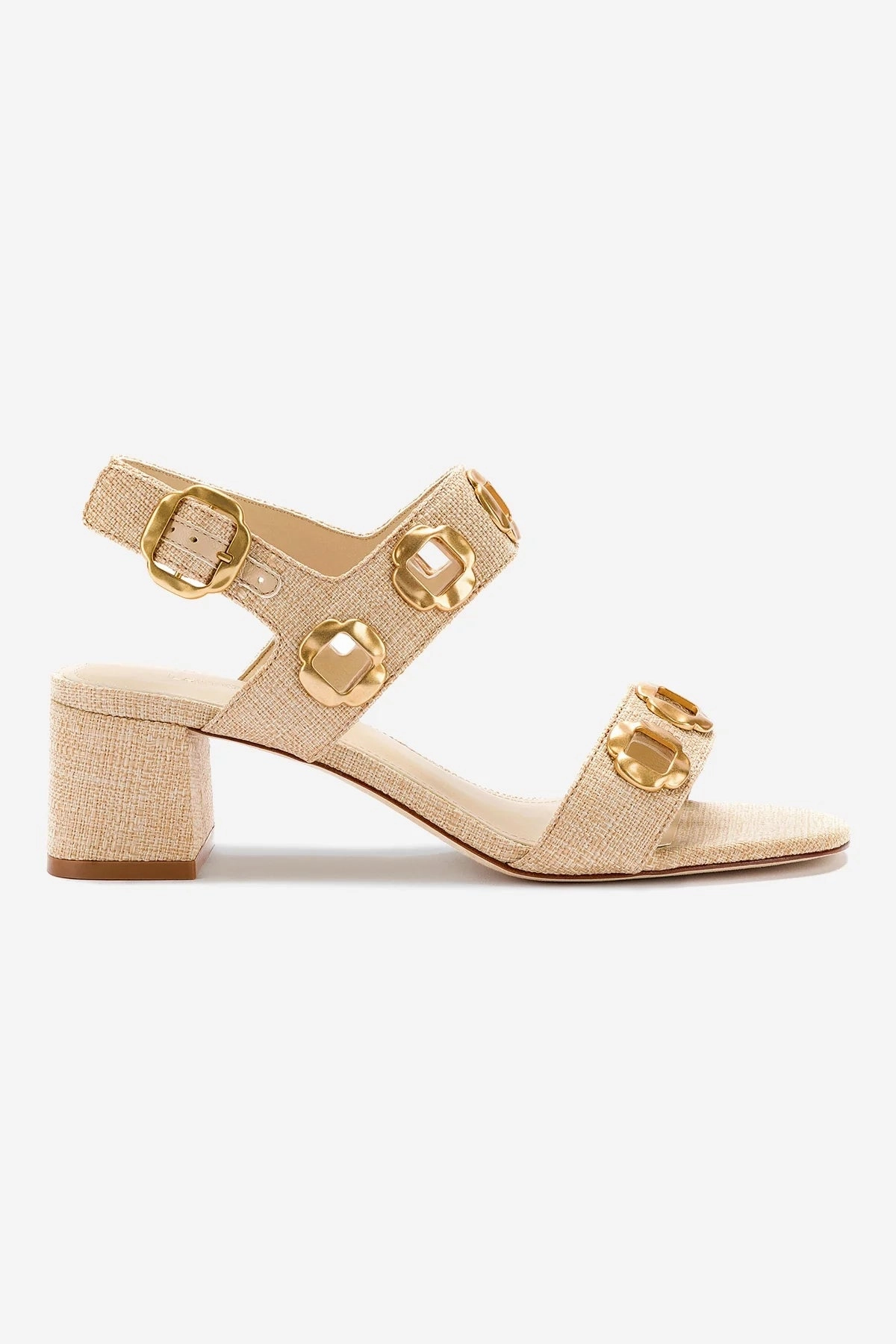 Milan Sandal In Beige Raffia Chunky