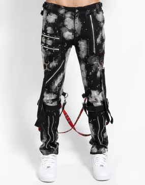 Metallic accents BONDAGE PANT BLEACH AND STUD