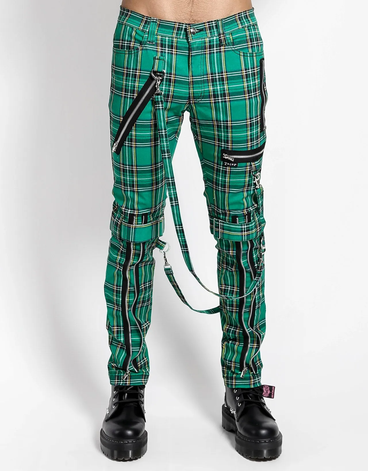 Sporty Chic BONDAGE PANT GREEN PLAID