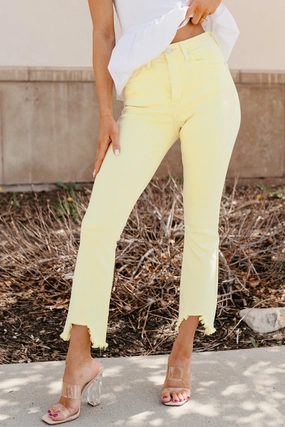 Brad Tummy Control Kick Flare Saige Jeans (Yellow) Weekend Vibes