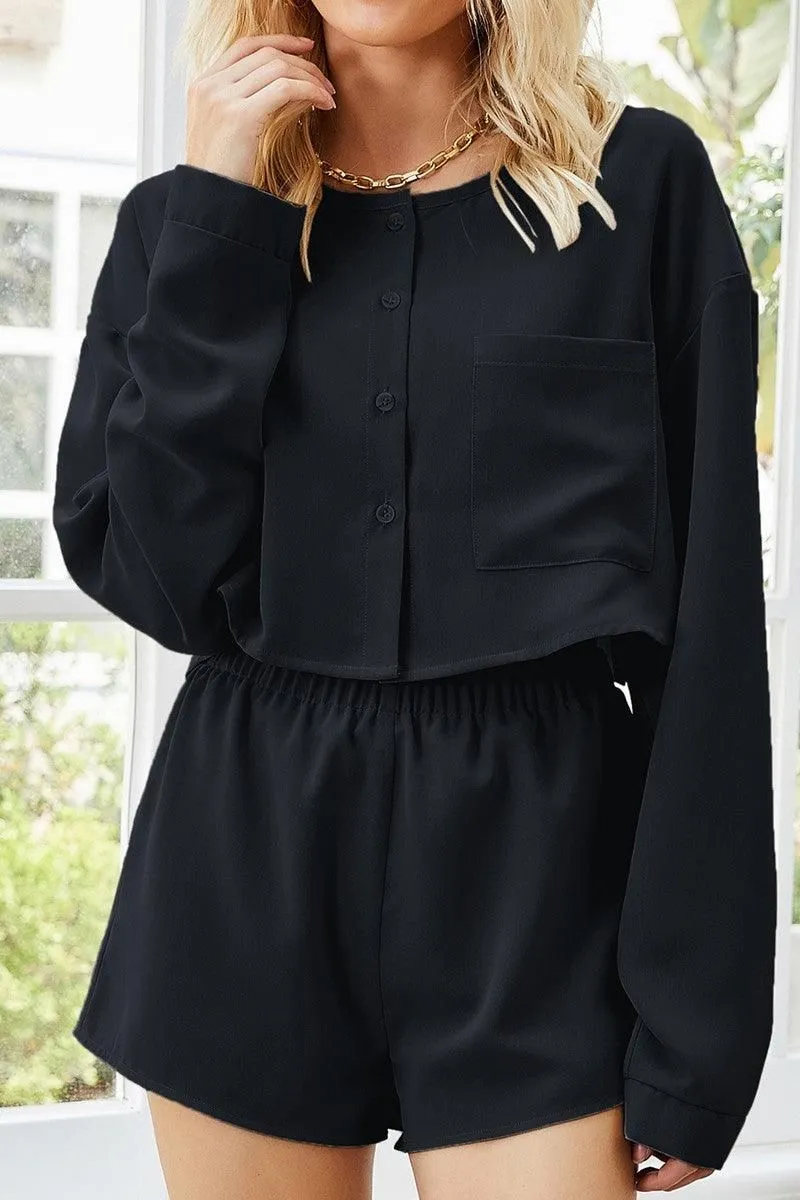 Double Layered Fabric EthicallySourcedMaterial SHIRT SHORTS SET