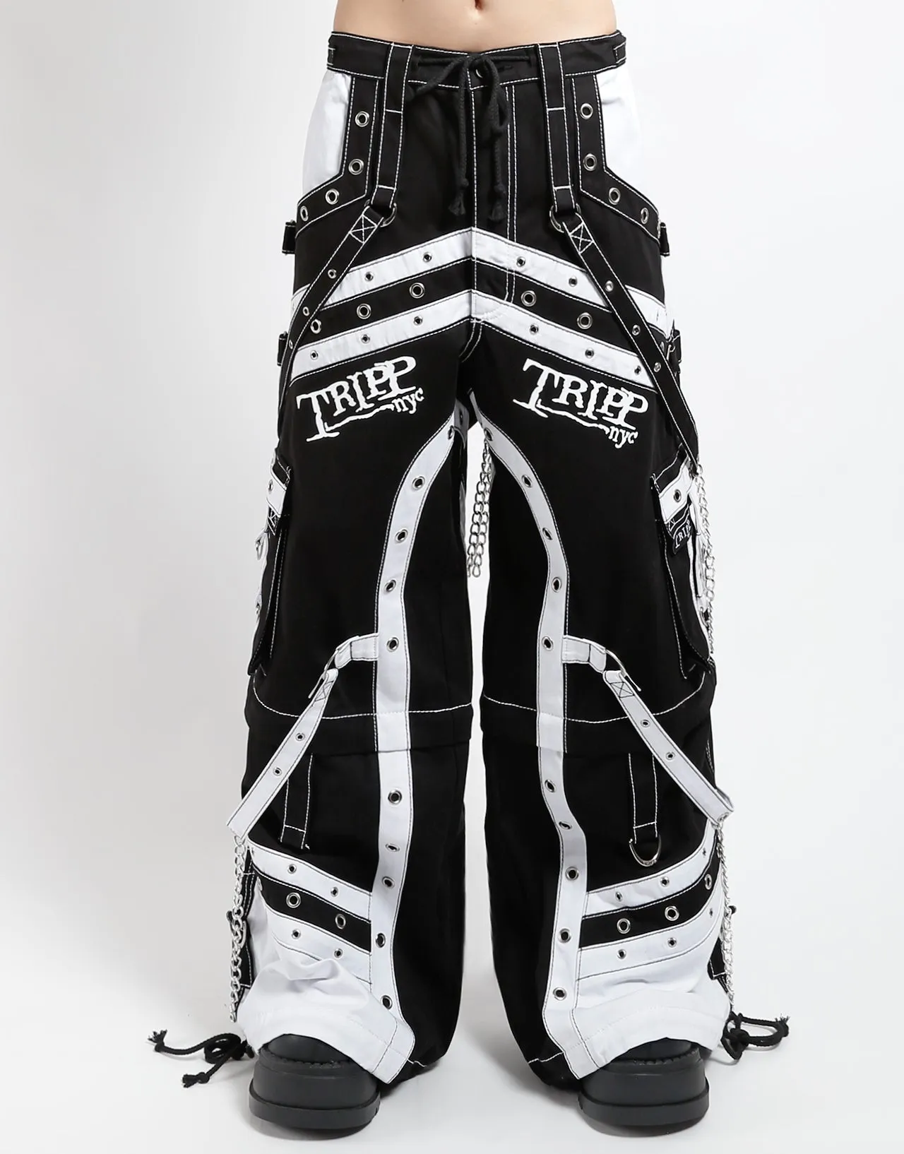 Reinforced Seams Flexible Fabric OFF TRACK PANT BLACK/WHITE