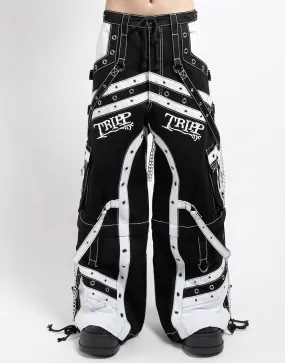 Reinforced Seams Flexible Fabric OFF TRACK PANT BLACK/WHITE