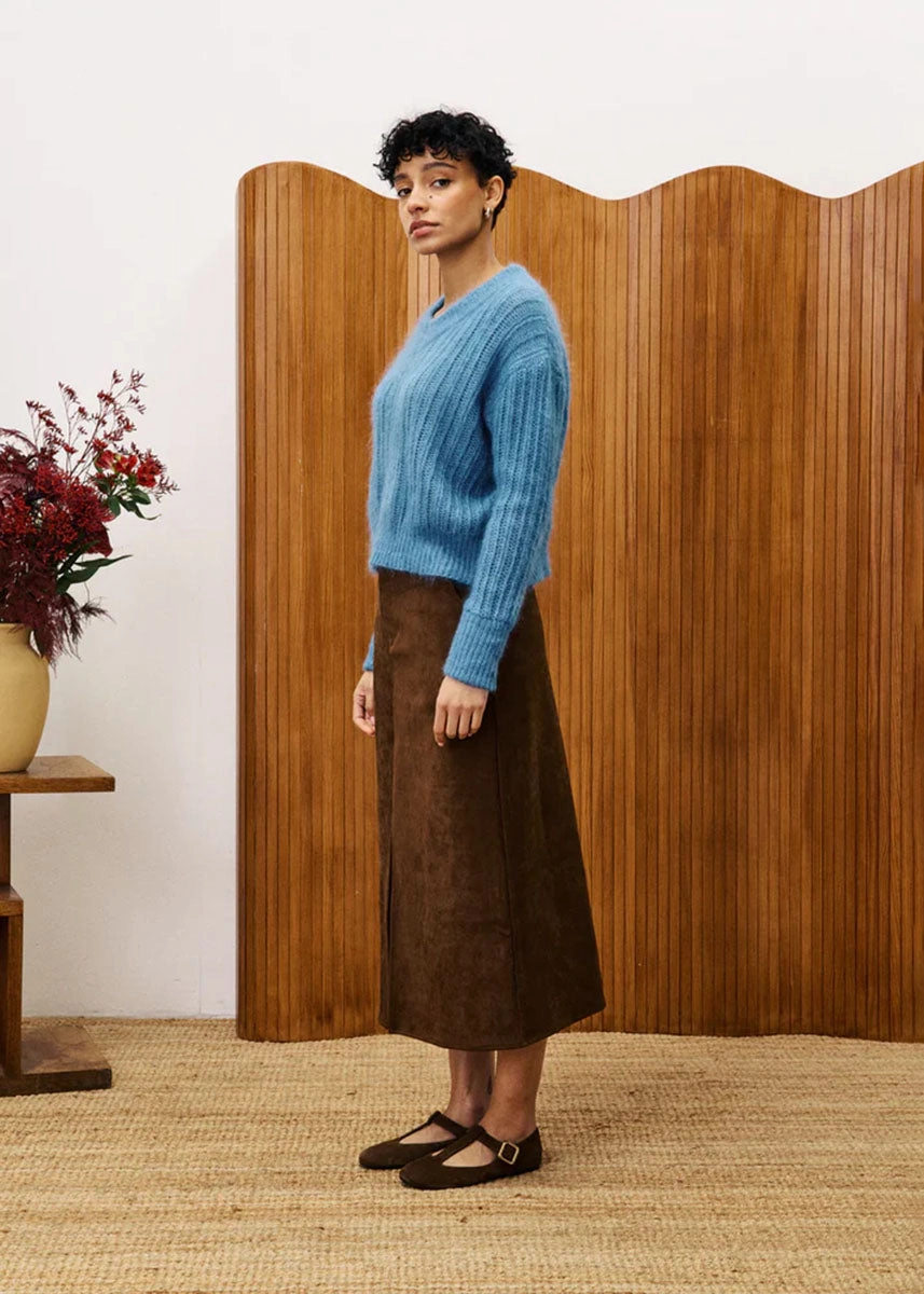 Glaieul Skirt - Marron Glace Compression Support Lining Sleek Style