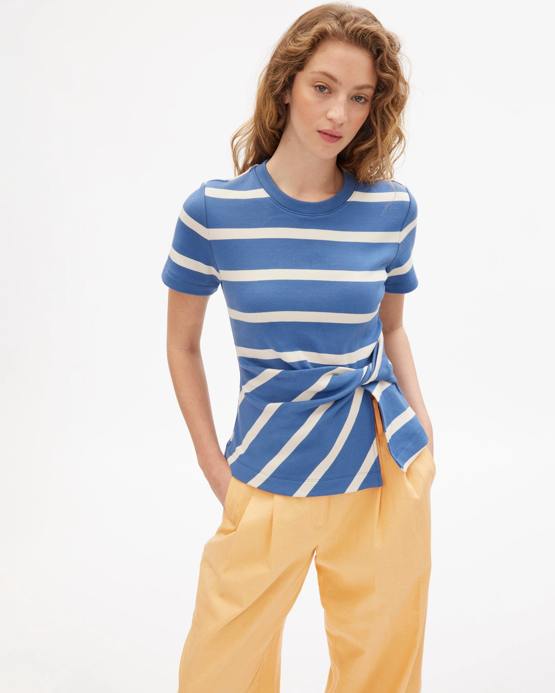 GarmentDyed Finish Short Sleeve Carlita Top