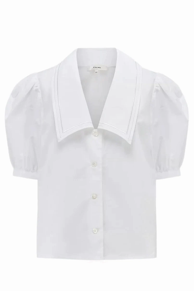 Minimalist Collar The Poplin Sailor Blouse