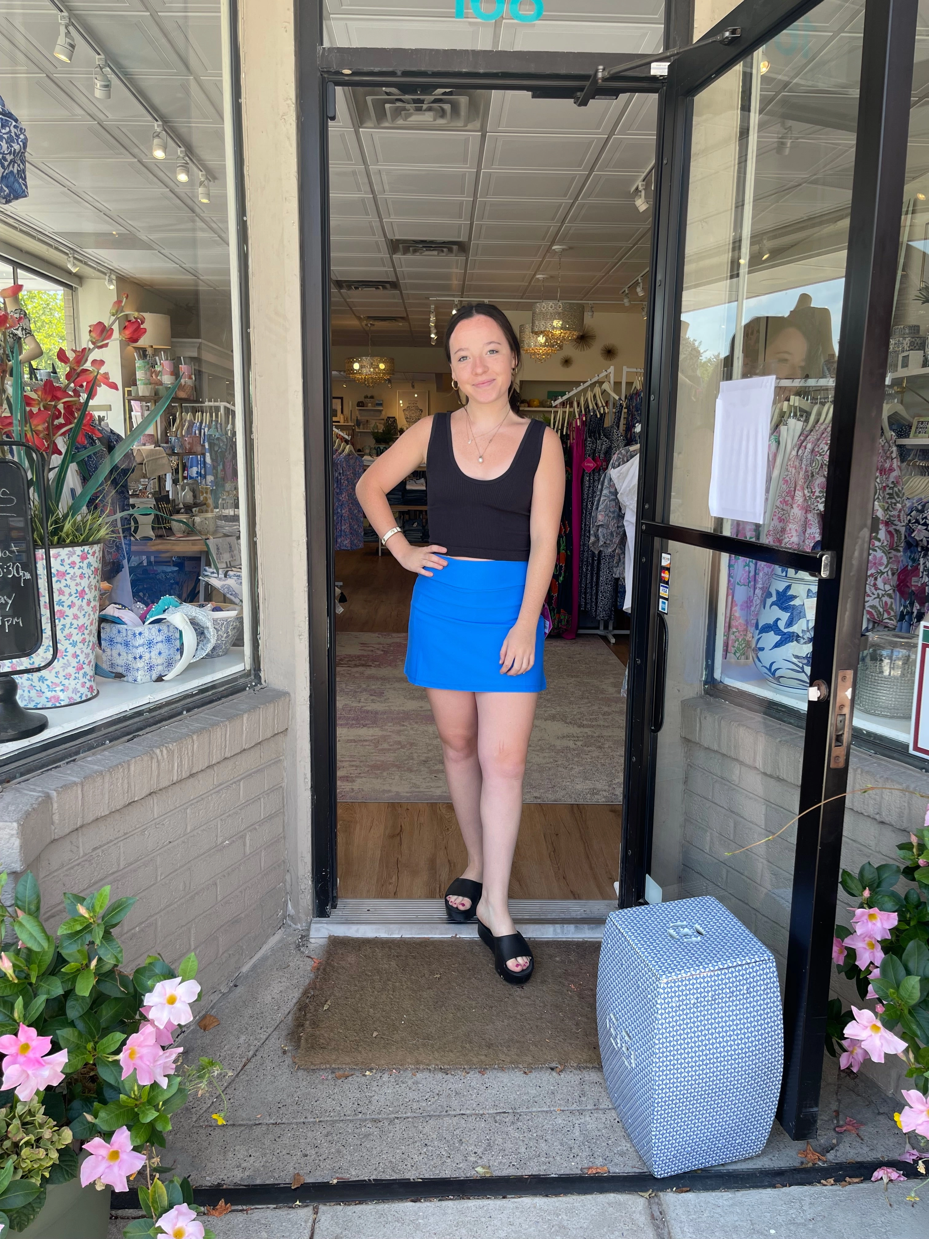 ElasticTrimming Ergonomic Shoulder Cut Razi Skort Marine Blue