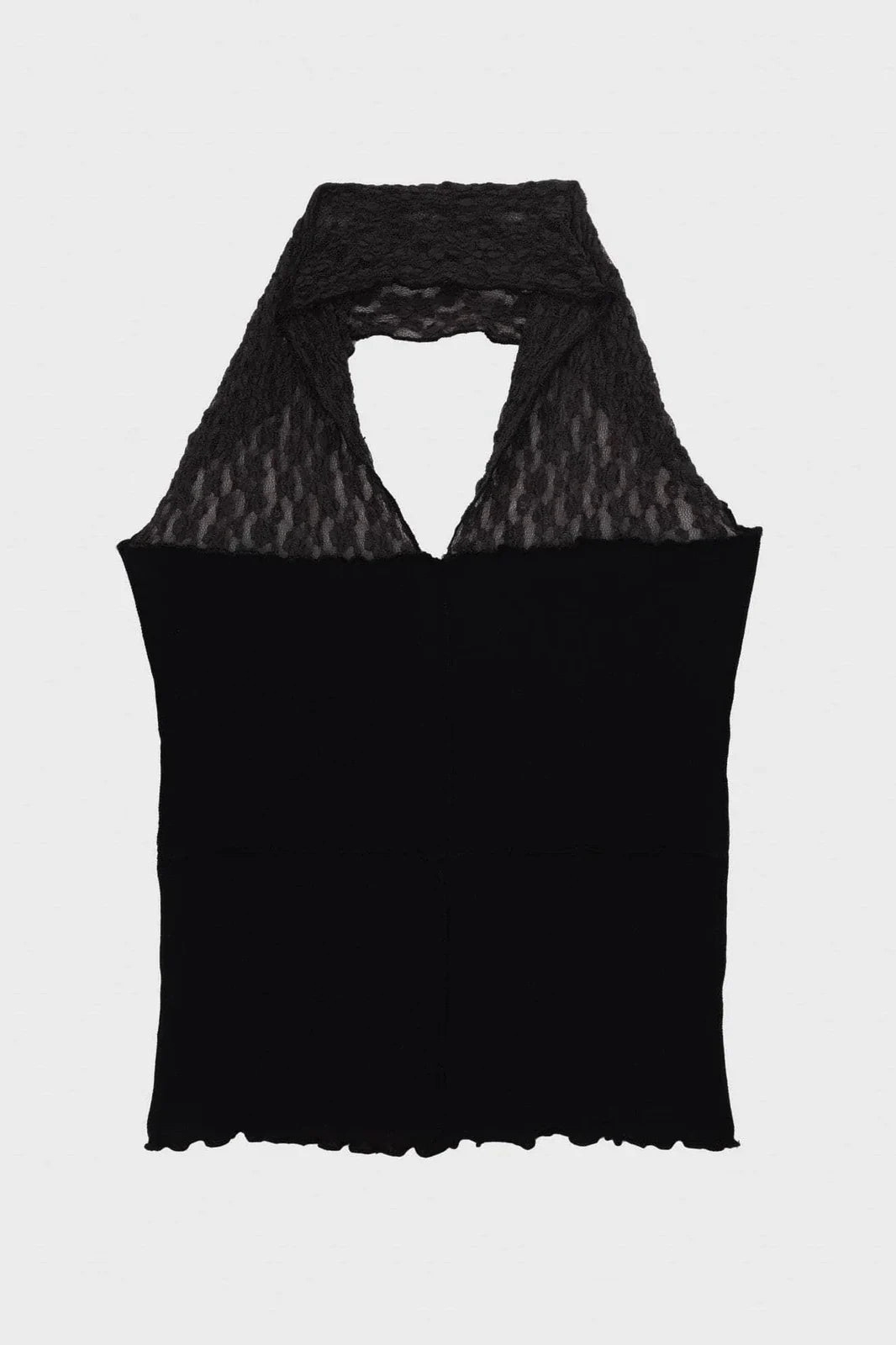 Oversized Silhouette HighNeckline Nehru Halter Top