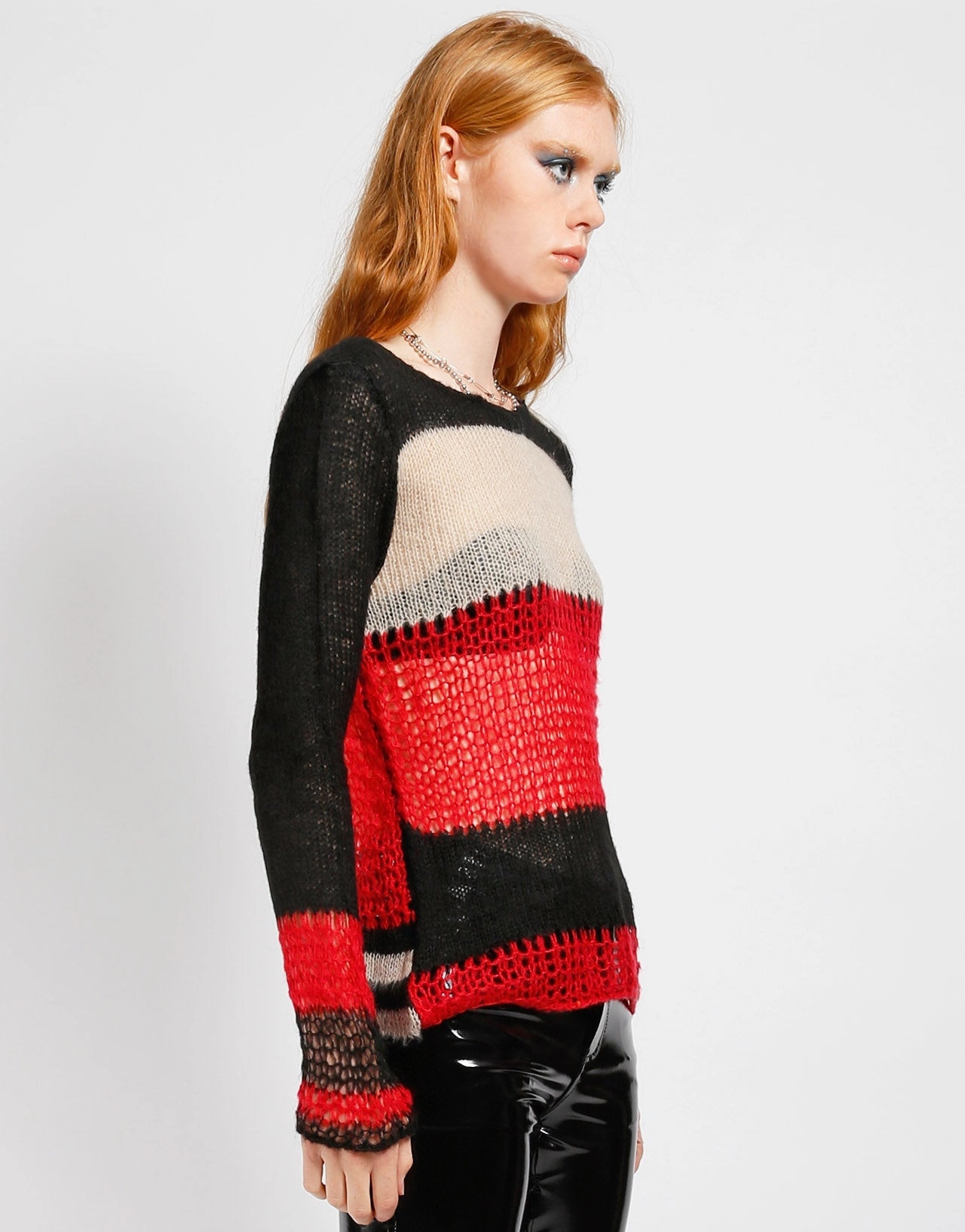 Stylish Look MoistureWickingTechnology PUNK STRIPE SWEATER