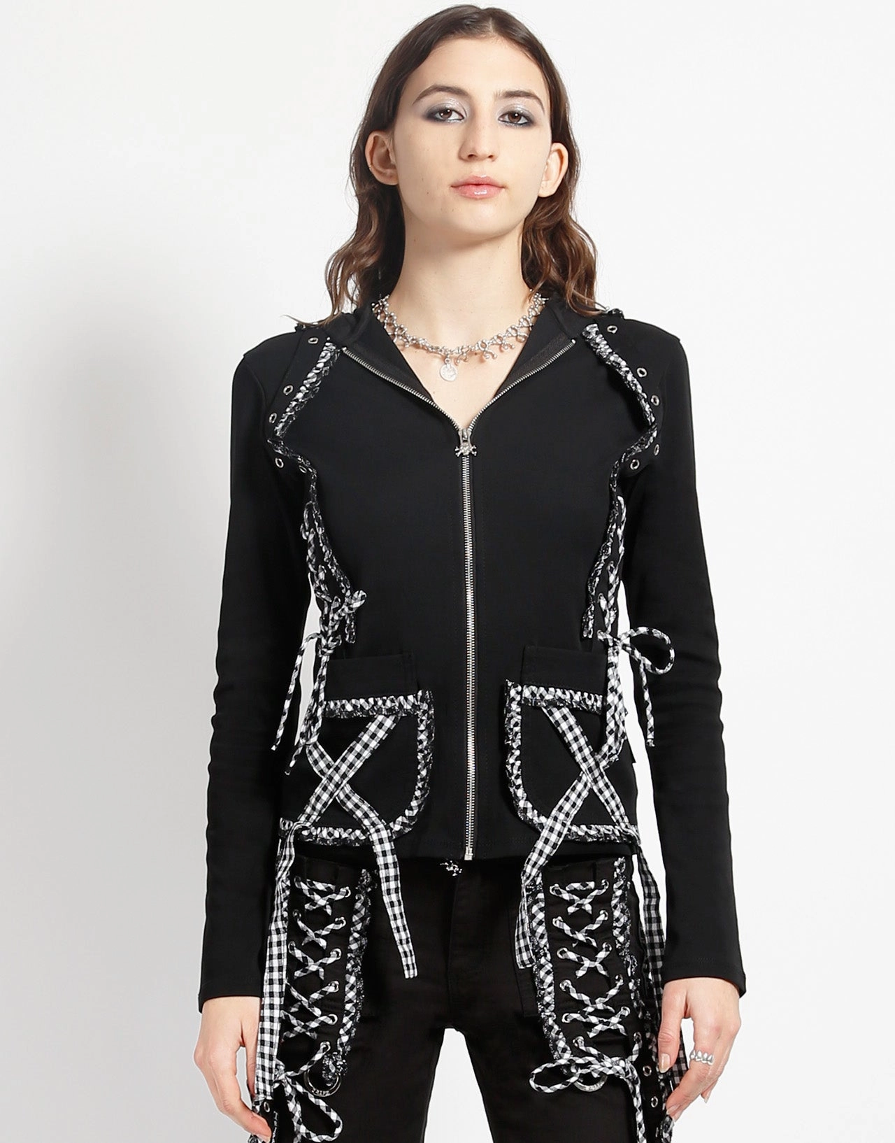 BO PEEP HOODY WHITE Anti Static Material Forest