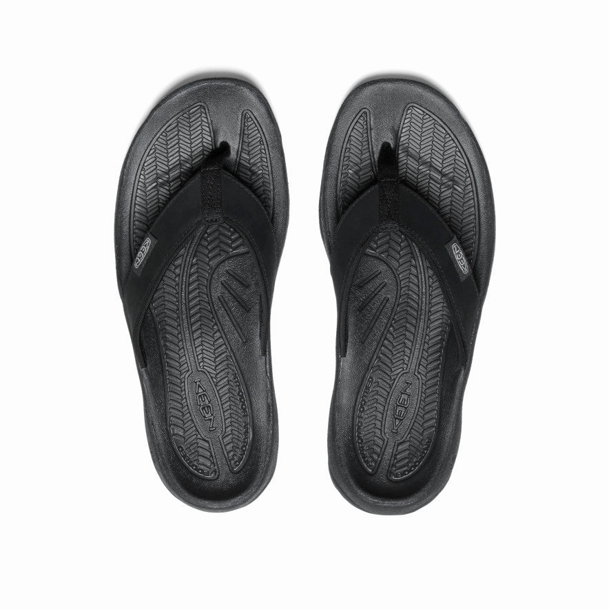 Women's Kona Leather Flip-Flop  |  Black/Vapor Quick Release Buckle Mechanism