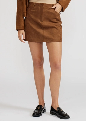 Darry Mini Skirt - Toffee Sporty Stretch Fit Water Resistant