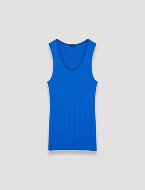 Garment Dye Process Viscose Rib Knit Tank Top