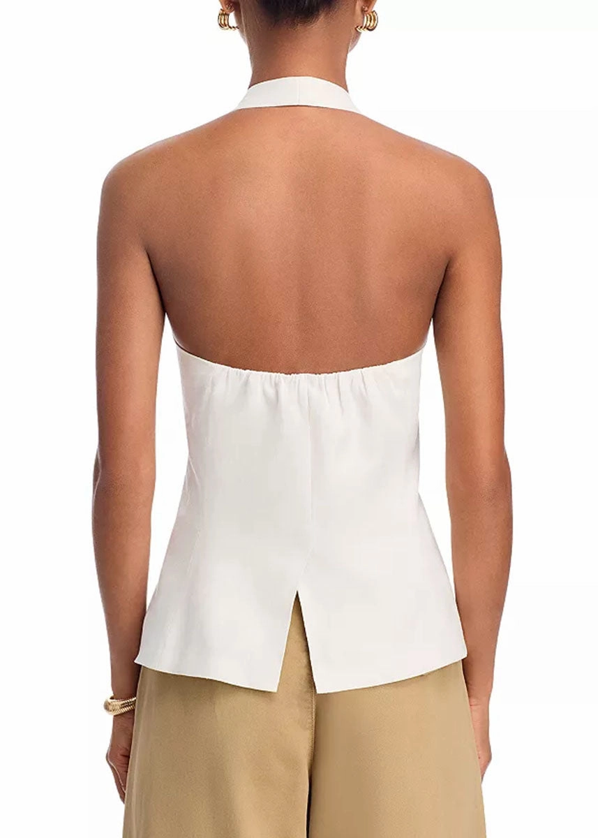 Multi Panel Construction Durable Reinforced Hem Brielle Vest - Ivory