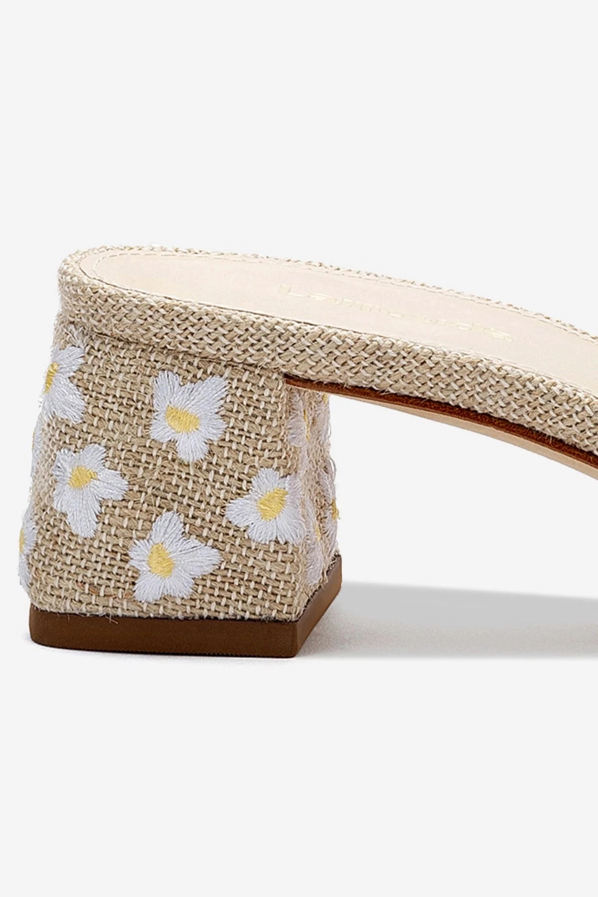 Brigitte Mule In Raw Linen Slide Fit